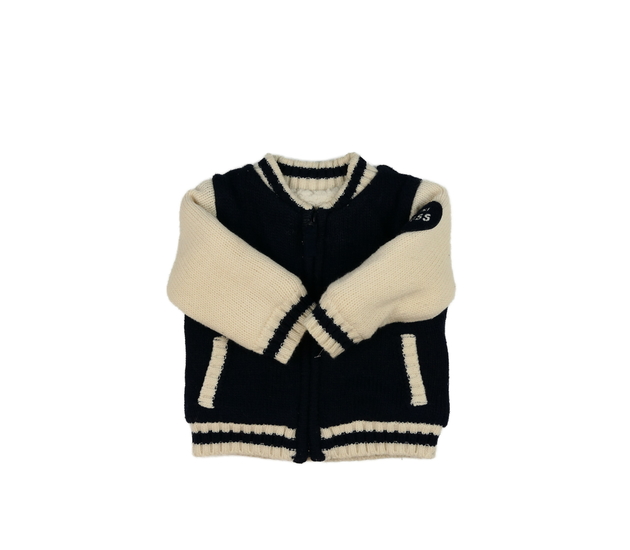 Modro-krémový zimní svetr Nutmeg