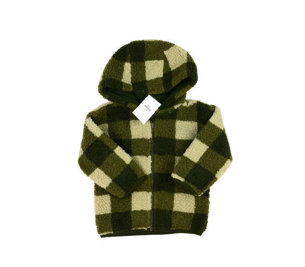 Nová zelená kostkovaná beránková mikina Primark 