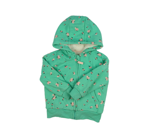 Zelená květinová zimní mikina Nutmeg