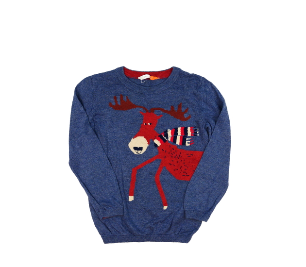 Modrý svetr s jelenem John Lewis 