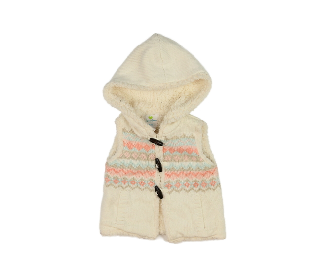 Hnědá vzorovaná zimní vesta