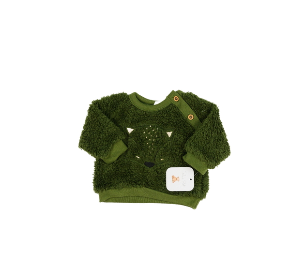 Nová zelená chlupatá mikina 