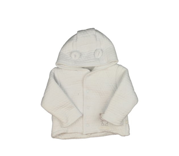 Bílá mikina s medvídkem a podšívkou Mothercare