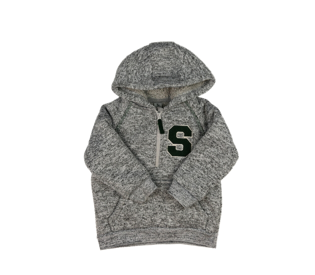 Šedá mikina s vnitřním chlupem Tu 