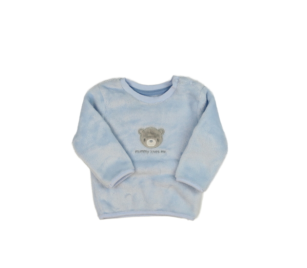 Modrá hebká mikina s medvědem Nutmeg