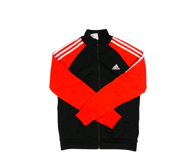 Červeno-černá sportovní mikina Adidas 