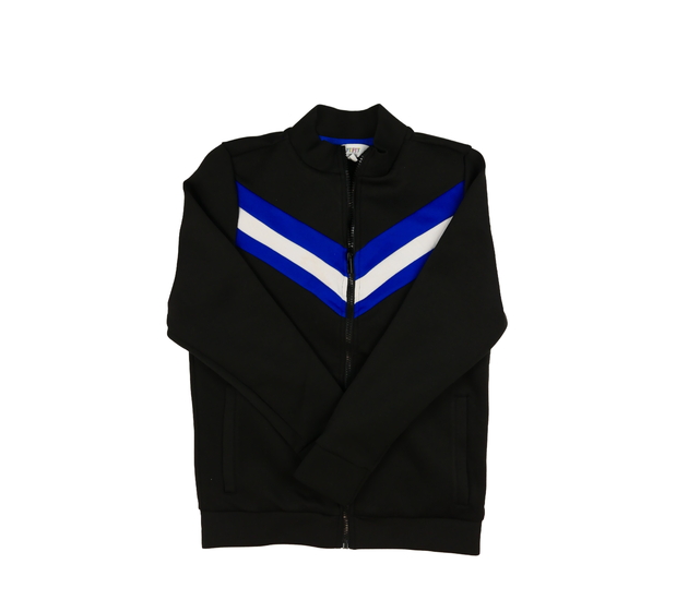 Černá sportovní mikina s barevnými detaily 