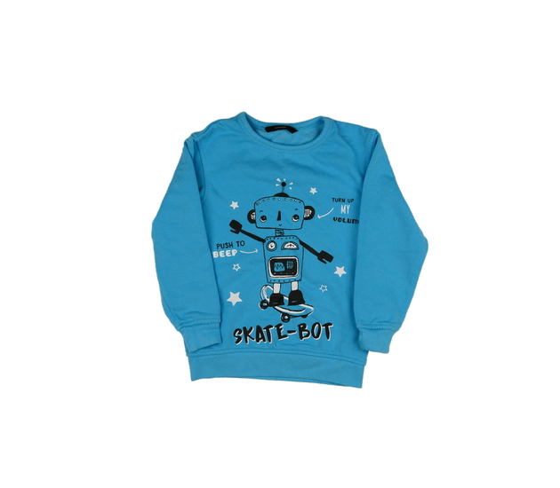 Modrá mikina s cool robotem George