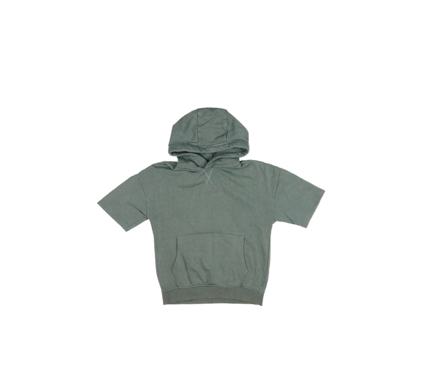 Šedo-zelená mikina s krátkým rukávem Next