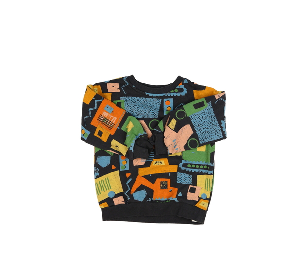 Hnědá mikina s dopravními prostředky George