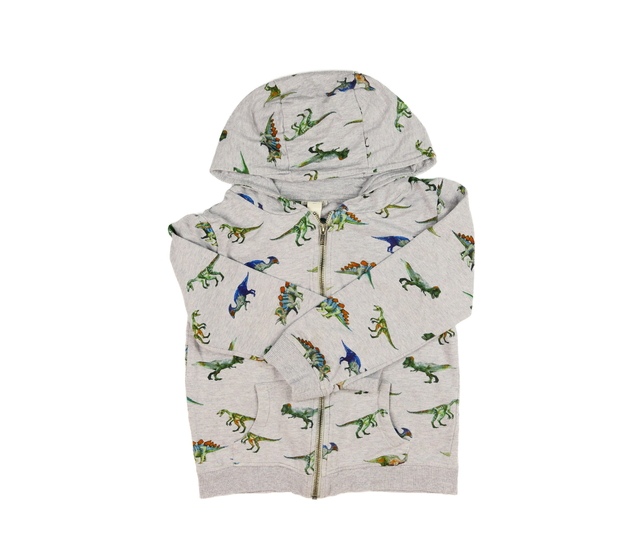 Šedá mikina s dinosaury Monsoon 