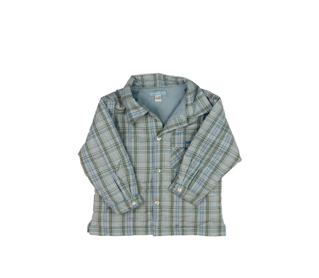 Modrý košilový kabátek s podšívkou 