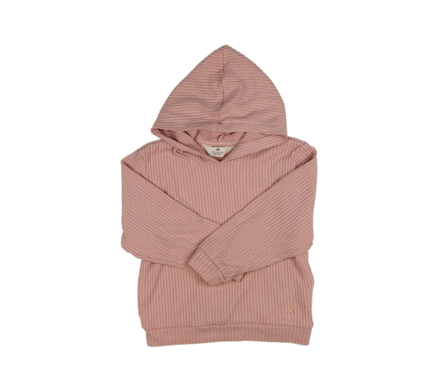 Růžová žebrovaná mikina H&M