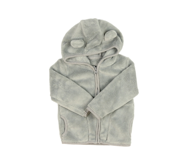 Šedá chlupatá mikina 