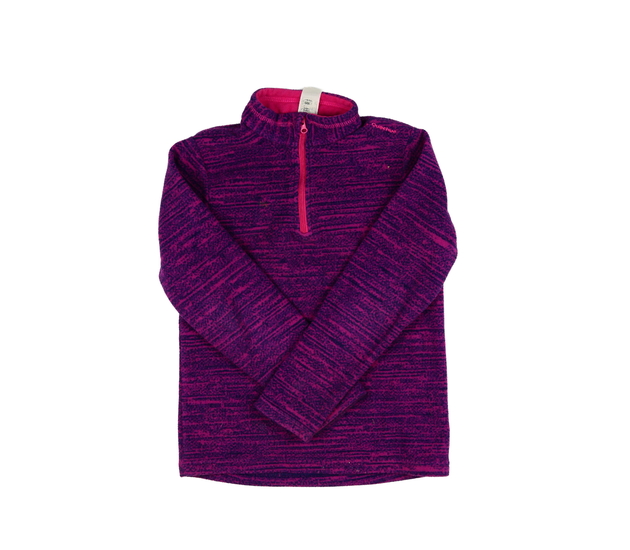 Fialová melírovaná fleecová mikina Decathlon