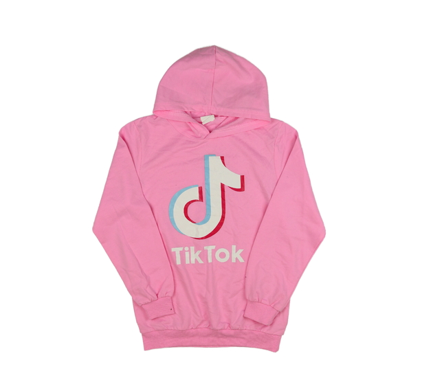 Růžová slabá mikina TikTok