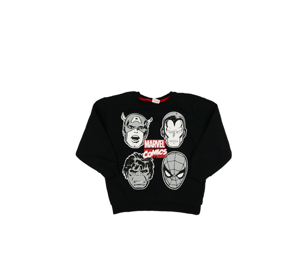 Černá mikina s potiskem Marvel 