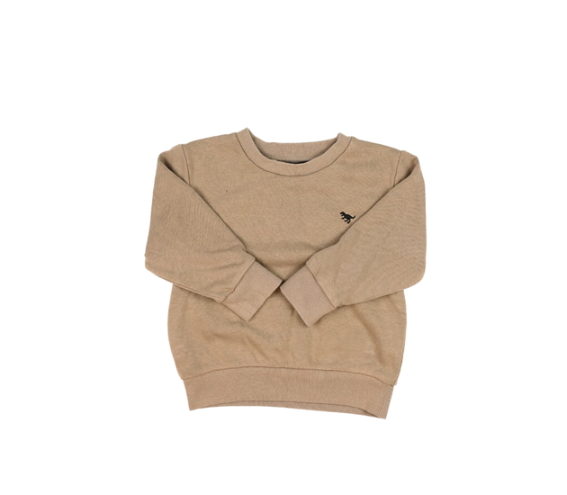 Hnědá mikina s malým dinosaurem Next