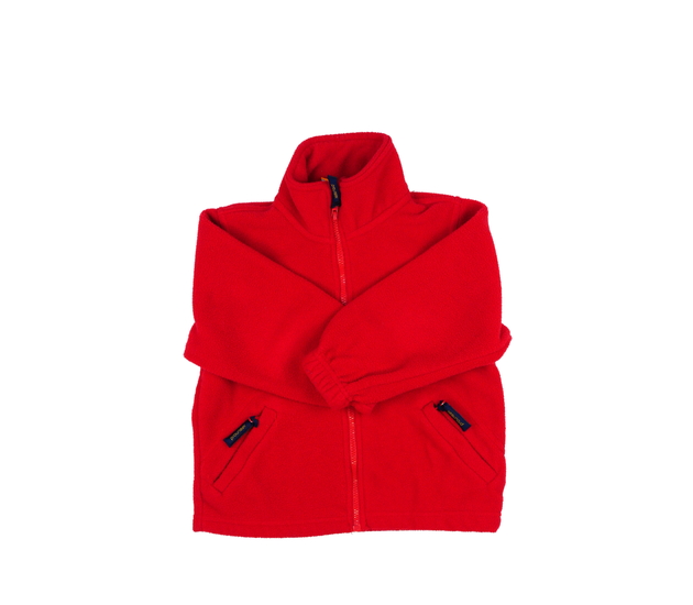 Červená fleecová mikina 