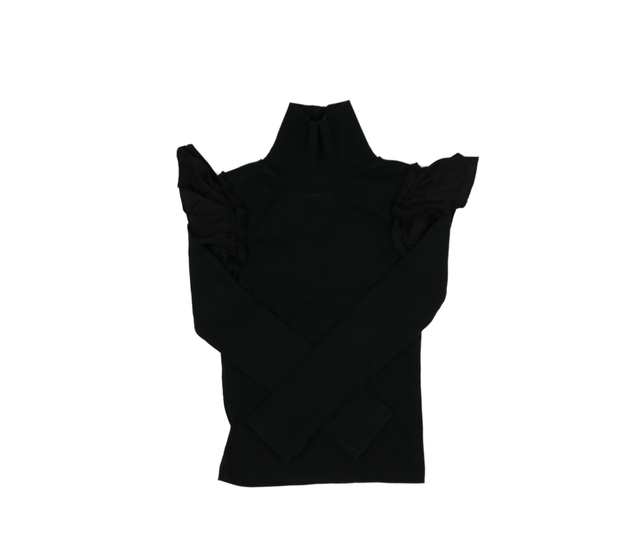 Černý rolák s volánky Tu 