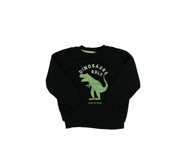 Černá mikina s dinosaurem F&F