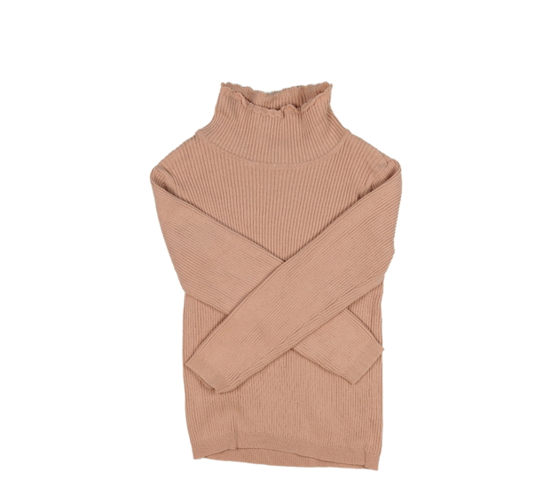 Světle růžový žebrovaný rolák George