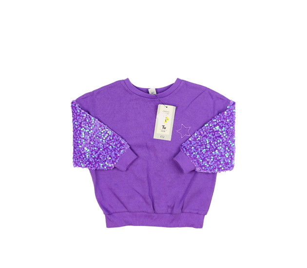 Nová fialová mikina s flitry Tu 