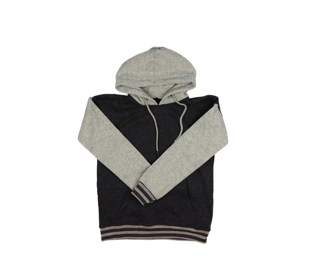 Šedá mikina se světlejšími rukávy 