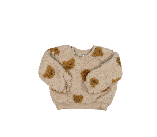 Hnědá chlupatá mikina s medvědy M&S