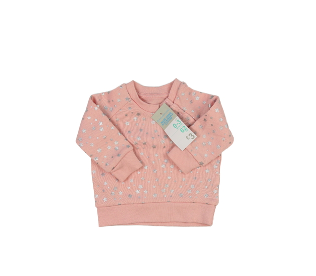 Nová růžová mikina s hvězdami Primark 