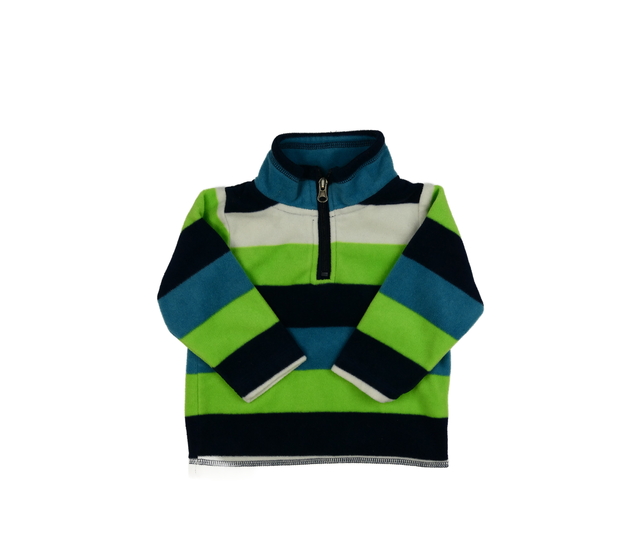 Pruhovaná fleecová mikina 