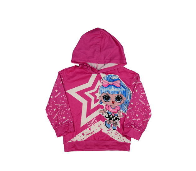 Růžová slabá mikina s holčičkou 