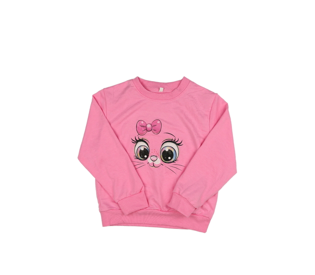 Růžová roztomilá slabší mikina 