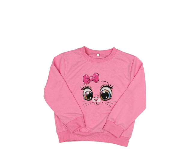 Růžová slabá roztomilá mikina 