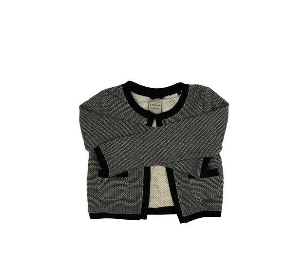 Šedo-černé teplejší bolerko Next