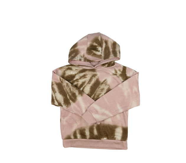 Růžová mikina s hnědým vzorováním Primark 