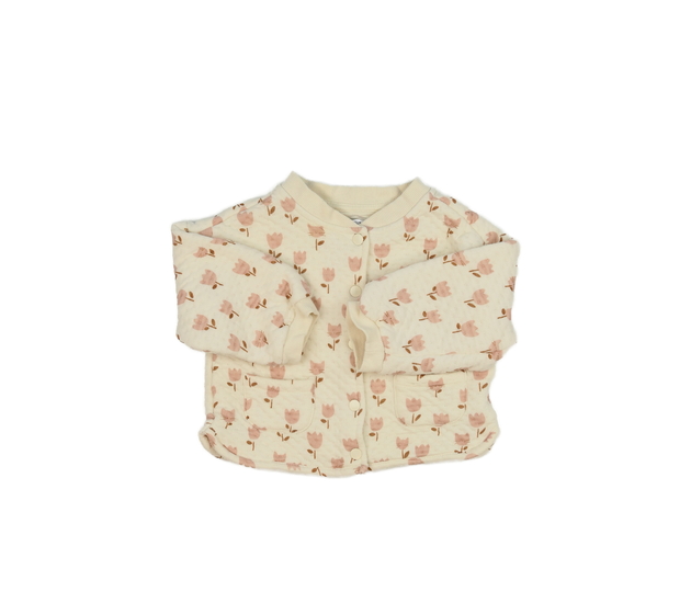 Krémová mikina s tulipány 