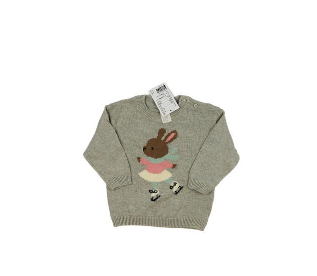 Nový šedý svetr se zvířátkem na bruslích H&M