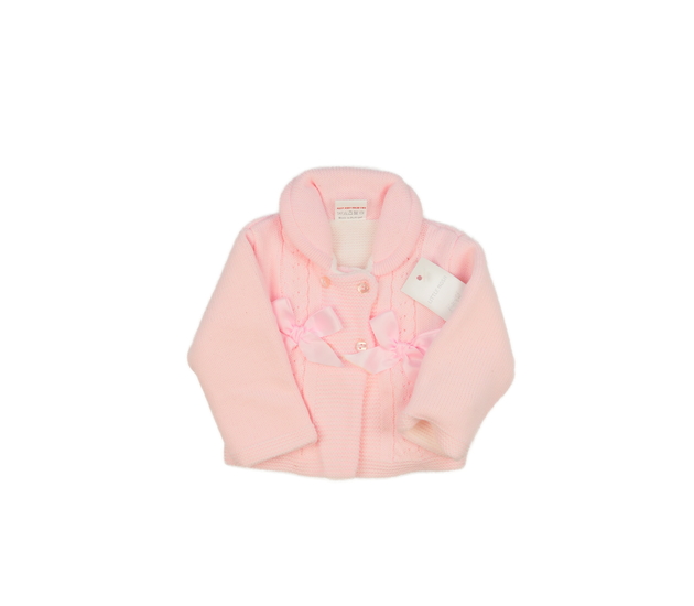 Nový růžový svetr s mašlemi 