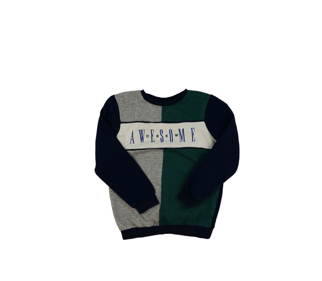 Trojbarevná mikina s nápisem Tu 