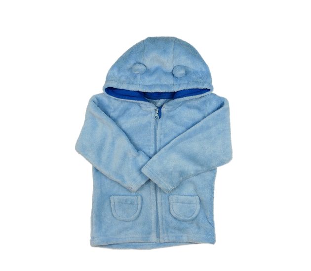 Modrá chlupatá mikina 