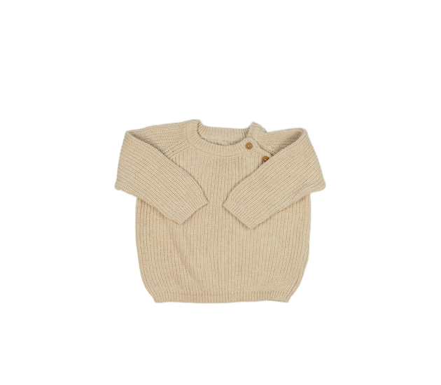 Hnědý přízový svetr 