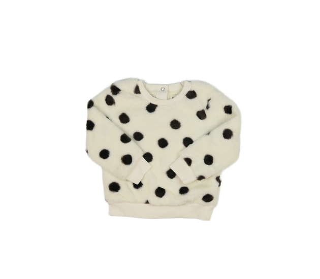 Smetanová chlupatá mikina s kolečky Nutmeg