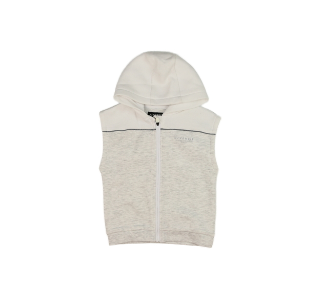 Šedo-bílá mikinová vesta McKenzie