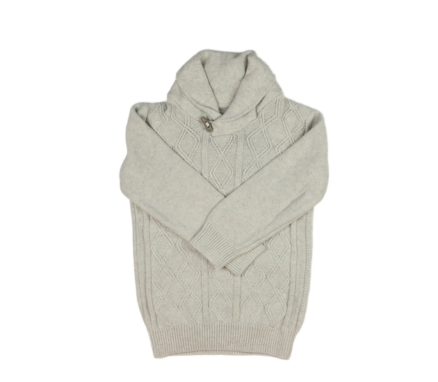 Světle šedý přízový vzorovaný svetr C&A