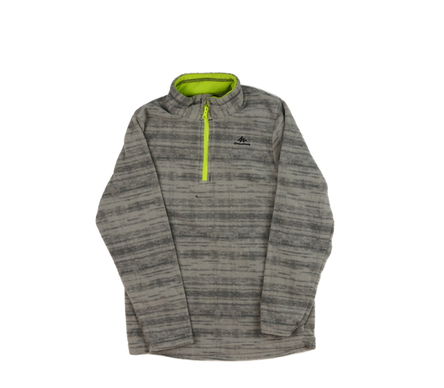 Šedá fleecová melírovaná mikina Decathlon