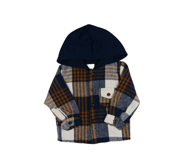 Košilový kabátek s kapucí 