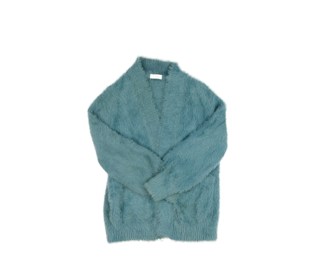 Modrý žinylkový svetr Next