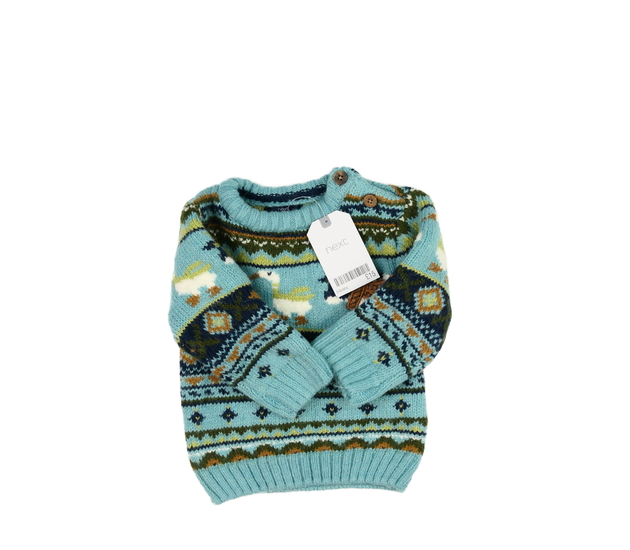 Nový modrý vzorovaný svetr se zvířátky Next