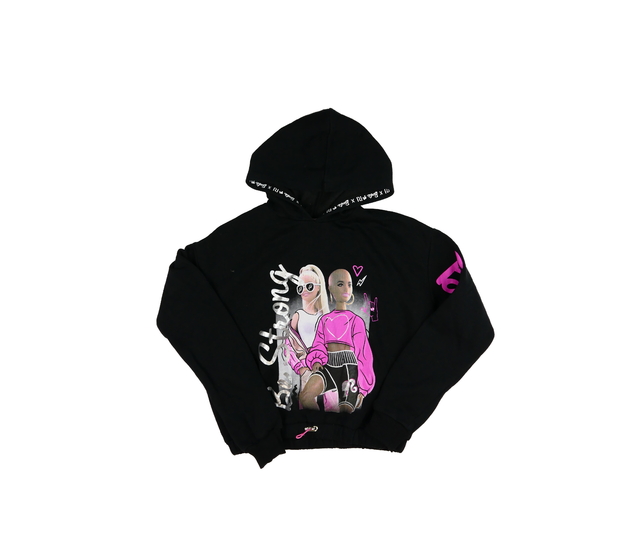 Černá crop mikina Barbie River Island